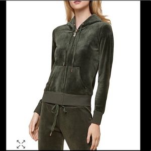 Juicy Couture Dark Green Velour Track Suit
